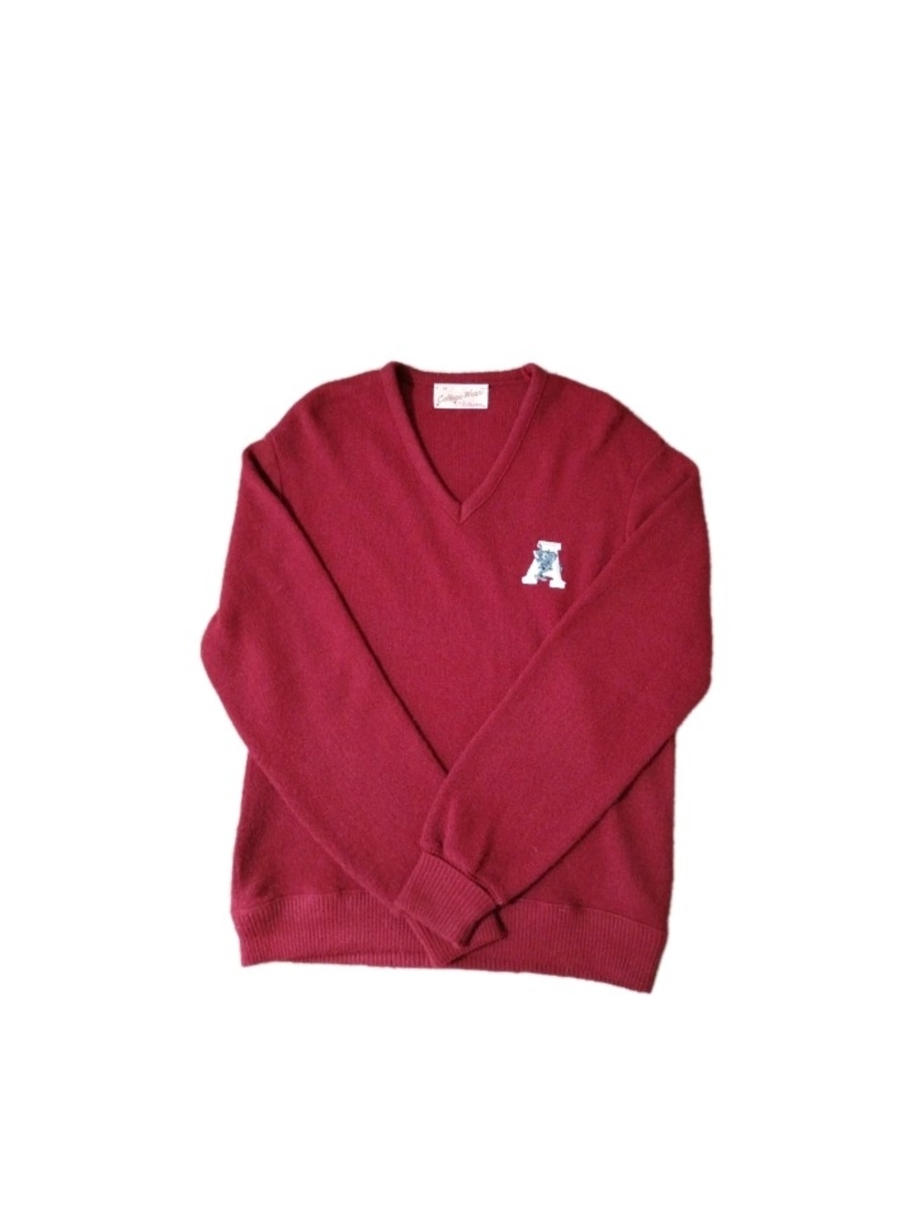 Vintage College Wear By Gepner Alabama Crimson Tide V-Neck Sweater, Size Large M